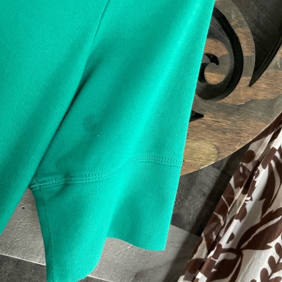 Lole Tunic Shirt Dress Mini Green V Neck Draw String Waist Short Sleeve - Picture 7 of 13